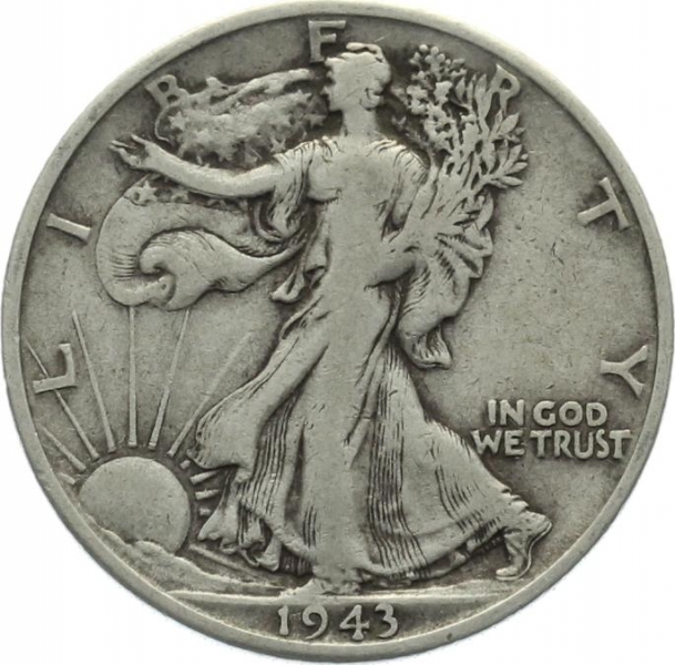 USA 1/2 Dollar 1943 S - Walking Liberty